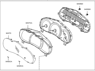 Kia 940014D327 Cluster Assembly-Instrument