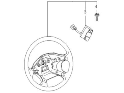 Kia 0K04L32980B00 Steering Wheel Body