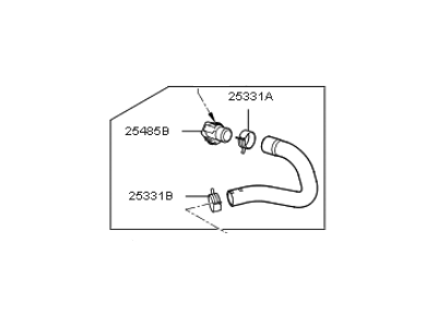 Kia 25415G2000 Hose Assembly-Radaator, Lower