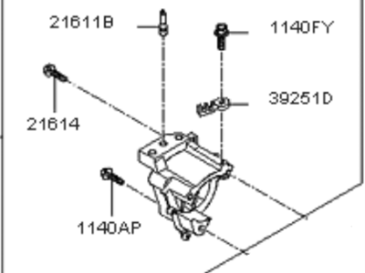Kia 216103E003 Engine Support, Front Bracket
