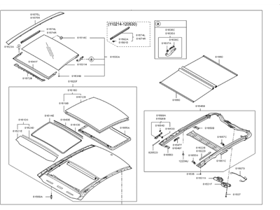 Kia 816002T01187 Sunroof Assembly
