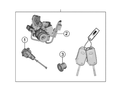 Kia 81905R5010 Key & Cylinder Set-L