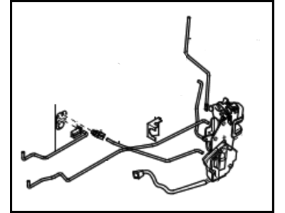 Kia 0K2A259310 Front Door Lock Assembly, Left