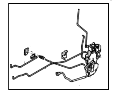 Kia 0K2A258310 Front Door Lock Assembly, Right