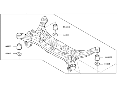 Kia 55400A8700 Crossmember-Rear