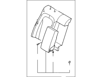 Kia 899002T520AK2 Rear Seat Back Armrest Assembly