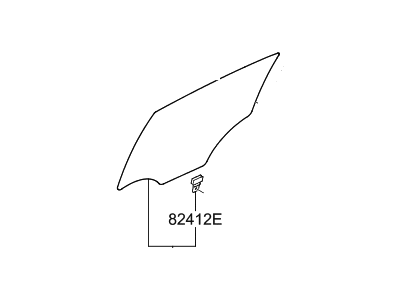 Kia 83410H8010 Glass Assembly-Rear Door