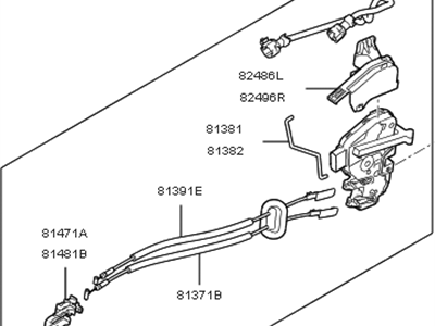 Kia 81320G5040 Front Door Latch Assembly, Right