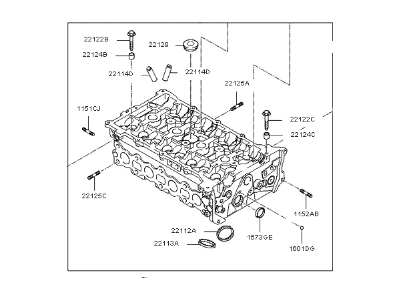 Hyundai 22100-2G561 Head Assembly-Cylinder