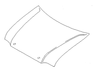 Kia 0K01F52310A Hood Assembly