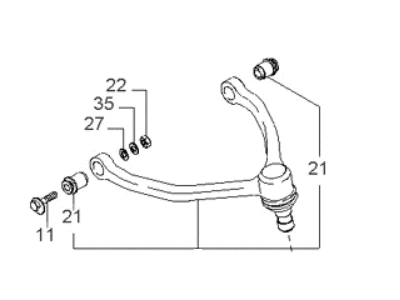 Kia 0K01134200A Arm Assembly-Upper