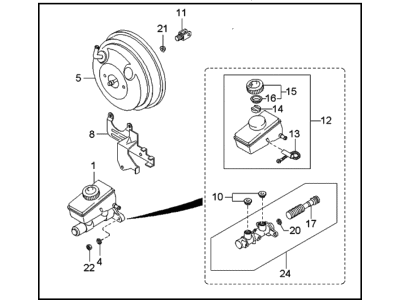 Kia 0K08B43950D Master Vacuum Assembly