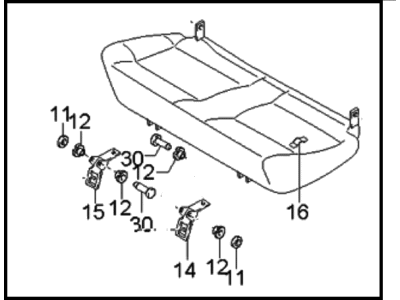 Kia 0K08E57310D96 Cushion-RSEAT
