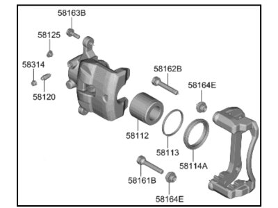 Kia 58190ATA00 CALIPER KIT-BRAKE, RH