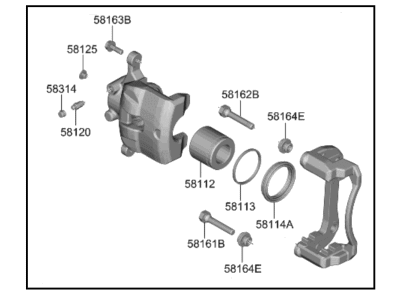 Kia 58180ATA00 CALIPER KIT-BRAKE, LH