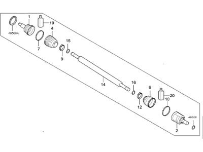 Kia 49501A8050 Shaft Assembly-Drive, RH