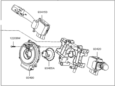 Kia 934102F040 Switch Assembly-Multifunction