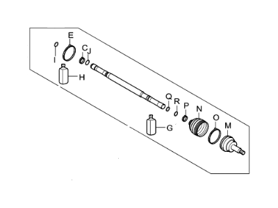 Kia 495804C300 Joint & Shaft Kit