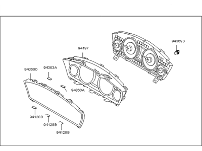 Kia 940113F000 Cluster Assembly-Instrument