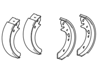 Kia 5830538A00 Rear Brake Shoe & Lining Kit