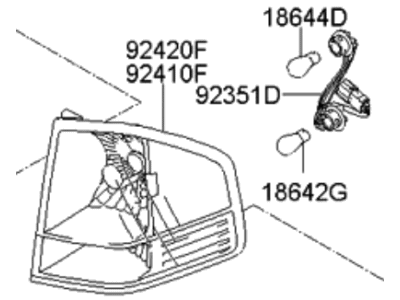 Kia 924012J000 Lamp Assembly-Rear Combination