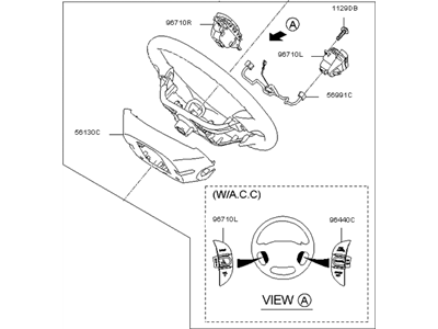 Kia 561104D530DP Steering Wheel Body Assembly