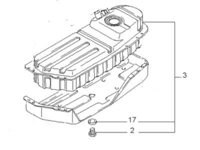 Kia 0K01842110D Fuel Tank Assembly