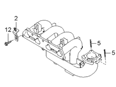 Kia 0K30E13100C Manifold Assembly-Intake