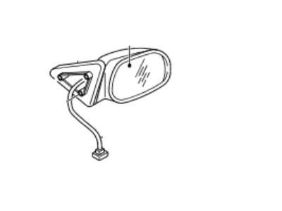Kia 0K01969120FXX Outside Rear View Mirror Assembly, Right