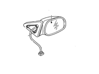 Kia 0K00F69180C02 Outside Rear View Mirror Assembly, Left