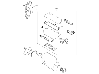 Hyundai 20910-23H00 Gasket Kit-Engine Overhaul