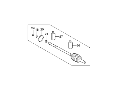 Kia 49526A7550 Joint & Shaft Kit-Front