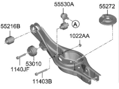 Kia 55211ATBA0 ARM COMPLETE-RR LWR