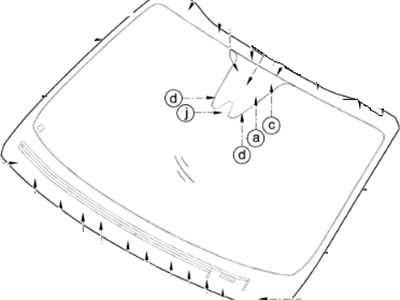 Kia 86110C6000 Windshield Glass Assembly