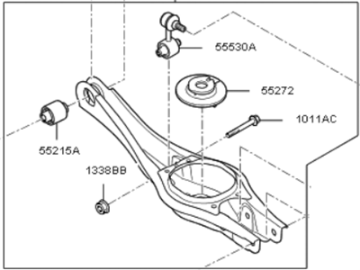 Kia 55220G2100 Arm Complete-Rear Lower