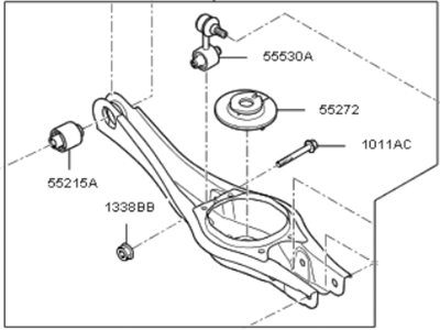 Kia 55210G2100 Arm Complete-Rear Lower