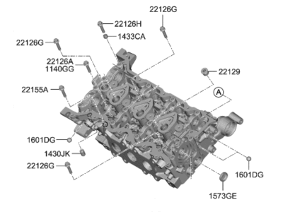 Kia 550G53NA00 HEAD SUB ASSY-CYLIND