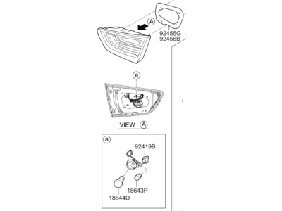 Kia 924042T600 Lamp Assembly-Rear Combination Inside