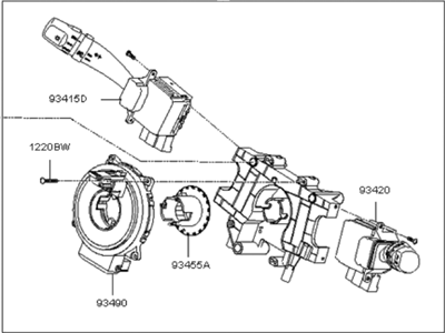 Kia 934102F190 Switch Assembly-Multifunction