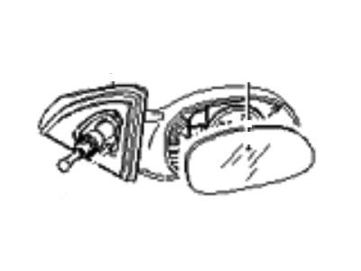 Kia 0K31A69120B02 Outside Rear View Mirror Assembly, Right