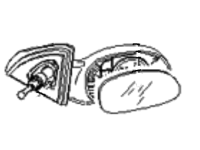Kia 0K30A69180B02 Outside Rear View Mirror Assembly, Left