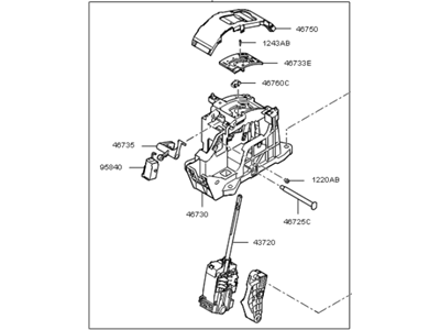 Kia 467001M520CR Lever Assembly-Atm