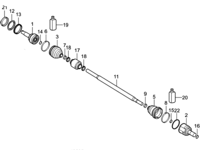 Kia 495011W300 Joint Assembly-Cv RH