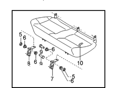 Kia 0K08B57310B703 Cushion-Rear, 1ST