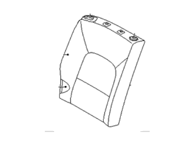 Kia 894601W020BB2 Rear Seat Back Covering Assembly Right