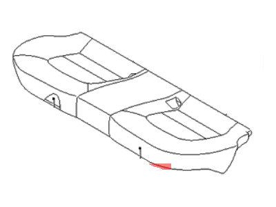 Kia 891601W010BB2 Rear Seat Cushion Covering Assembly