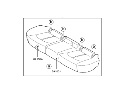 Kia 89100D5010A3A Cushion Assembly-Rear Seat