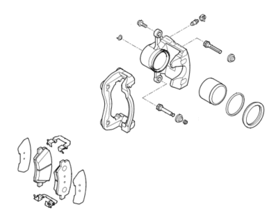 Kia 58110B2000 Front Brake Assembly, Left