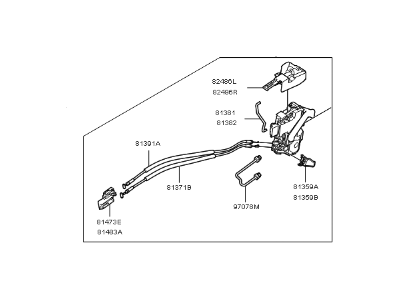 Kia 81310A7030 Front Door Latch Assembly, Left