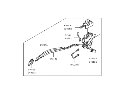 Kia 81320A7020 Front Door Latch Assembly, Right